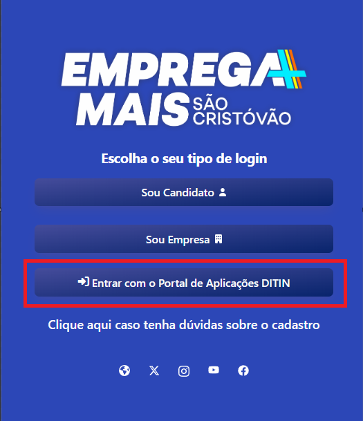 Login no Portal DITIN
